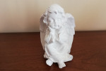 Aniołek gipsowy biały 11cm