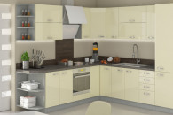 Kuchnia Karmen(krem.polysk) 260/270cm z blatem