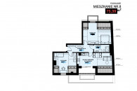 Nowe mieszkanie 75,39 m2 stan deweloperski M8
