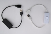 Kabel Zasilający DC USB 34cm z Wyłącznikiem