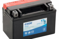 EXIDE ETX9-BS YTX9-BS 12V 8Ah 120A EN L+