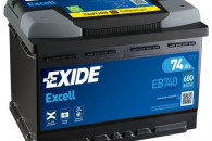 Akumulator 74Ah 680A Exide Excell EB740 EN PRAW