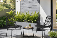 Krzesło Rattanowe VIENA Czarne