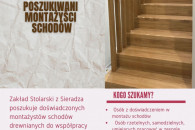 OGŁOSZENIE – SZUKAMY MONTAŻYSTÓW SCHODÓW