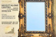 Antyk Lustro Kryształ, barok z rokoko XVIII/XIX