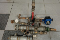 Pozostałości od pieca na ekogroszek