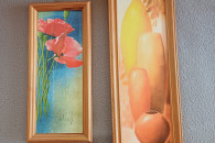 Obrazy widoki 2szt w ramce maki wazony