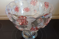 Salaterki szklana dużą na nóżce