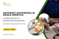 Asystent K/M w dziale spedycji z orzeczeniem