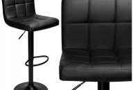 Hokery barowe ARAKO BLACK – 3 sztuki czarne