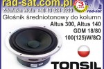 Głośnik średniotonowy Tonsil GDM 18/80 Altus300