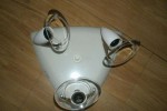 Lampa sufitowa (plafon) regulowane klosze.